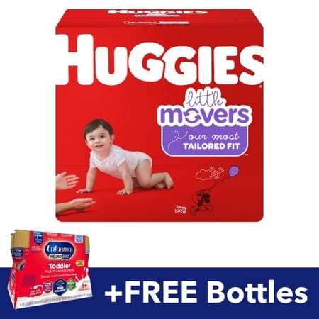 FREE Enfagrow NeuroPro Toddler Bottles with Purchase of Huggies Little Movers Diapers (Size 5, 124ct)