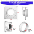 thumbnail image 5 of Dryer Vent Wall Plate with Hose(4 Inch 8 Feet),Twist Lock Connector Kit,4 Duct Flange B, 5 of 6