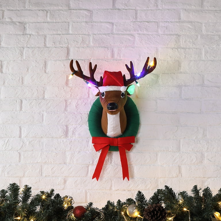 Mr. Christmas Animated Singing Reindeer Decoration, Red - Walmart.com
