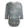 thumbnail image 4 of Weiqiqre T Shirts for Women Pleated Summer Tops 2025 Ruffle Bell Sleeve Fasion Trendy Spring Blouses, 4 of 9