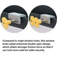 thumbnail image 4 of YQHWQ 4 Sets Sliding Window Locks Window Door Security Locks Window Stops Window Security Bars with Key Adjustable Aluminum Window Security Locks for Home Bedroom School and Office Sets, 4 of 5