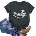 thumbnail image 4 of Nrmvnmi Mothers Baseball Tee Shirt for Women Short Sleeve Letter Printed Graphic Mom Gifts Tee Shirts Mothers Day Gifts, 4 of 5