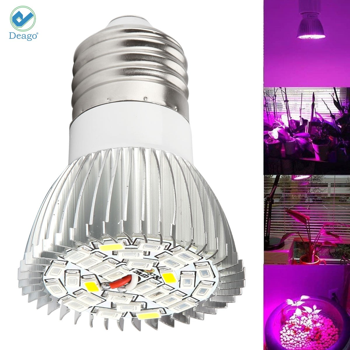 Details about   2 PCS 80 LED E27 Grow Light Bulb Indoor Plants Growing Lights Full Spectrum Lamp 
