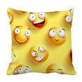 thumbnail image 1 of EREHome Happy Faces And Facial Expressions Pillow Case Cover Set 20x20 Inch, 1 of 1
