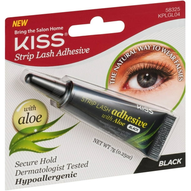 2 Pack KISS Strip Lash Adhesive with Aloe, Black 0.25 oz