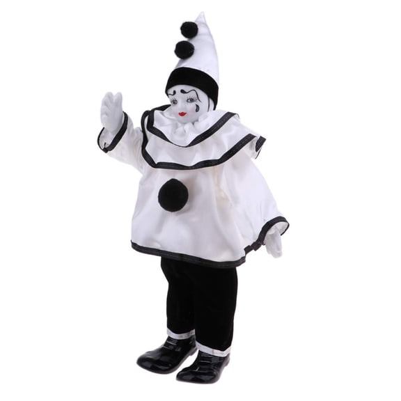 Sinyiin Artistic Ceramic Clown Statue Figurine With Exaggerated Face Expression Perfect For Collector Or Themed Room Decoration