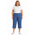thumbnail image 5 of Turtle Bay New York Women's Capris with Studded Hem Detail in Cotton Blend Denim with Angled side Pockets (Plus Sizes), 5 of 7
