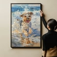 thumbnail image 6 of Funny Dog on Beach Canvas Wall Art, Tibetan Terrier Dog Picture Ocean Artwork for Bathroom Bedroom Living Room, Art Decor 8x12 Inches, 6 of 6