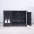 thumbnail image 6 of S-HOME 45-Inch Compact Sideboard with 3 Mirrored Doors and Shelving Design for Living Room or Kitchen Decor, Black, 6 of 18