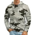 thumbnail image 2 of LWavelet Men's Lightweight Pullover Hoodie Sweatshirt Camouflage Print Long Sleeve Hooded Top with Adjustable Drawstring for Outdoor Sports and Casual Wear, 2 of 6