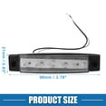 thumbnail image 4 of Unique Bargains Front Rear Side Marker Light 6 LED for Trailer Truck Caravan RV Van Lorry Tractor White (Set of 10), 4 of 6