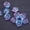 Blue Purple, variant on 10pcs 15x12mm Petal Shape Lampwork Glass Loose Pendants Beads For Jewelry Making-Random Mixed
