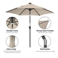 thumbnail image 4 of CHYVARY Patio LED 9FT Market Shade Table Umbrella for Patio and Outdoor With Tilt Button for Deck, Garden and Pool,Beige, 4 of 6