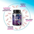 thumbnail image 5 of Vitamin D3 K2 - 5000 iu Vitamin D3 & 100 mcg Vitamin K2 (MK-7) per Serving - Calcium Absorption, Bone & Heart Health Support - Berry Chewable, Gluten Free, Non-GMO, Bottled in USA - 120 Tablets, 5 of 9