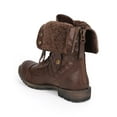 thumbnail image 3 of Nature Breeze DK49 Women Quilted Shearling Fold Over Zip Combat Boot, 3 of 5