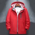thumbnail image 5 of sususu Men's USB Heated Jacket with Detachable Hat Windproof Area Heating Coat for Outdoor Hiking Charging - Red, 5 of 6