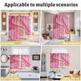 thumbnail image 6 of Marble Pink Kitchen Curtains Small Short 39 Inch Length, Modern Abstract Artwork Luxury Golden Grommet Top Bedroom Living Room Curtains, Light Filtering Cafe Curtain Drapes 2 Panels Set 55''x39'', 6 of 9