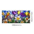 thumbnail image 2 of Stained Glass Window Film, Flower Static Cling Window Privacy Film Decorative UV Sun Blocking Non-Adhesive Glass Window Covering for Home Bathroom, 2 of 9