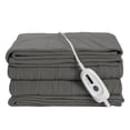 thumbnail image 3 of SUNNY HEAT Electric Heated Blanket, 72'' x 84'', Comfortable Polar Fleece, Light Grey, 3 of 6