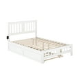 thumbnail image 3 of AFI Tahoe Full Wood Platform Bed with Headboard Footboard & Twin Trundle, White, 3 of 7
