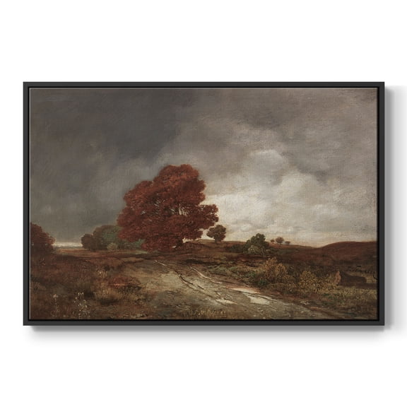 Vintage Landscape-CCCXIII By Wexford Home Framed in Black Wood Gallery Wrapped Canvas 17 in. x 25 in.