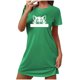 thumbnail image 2 of Camisón corto de talla grande para mujer, camisón de manga corta con estampado de pecho a la moda, camisón para mujer, 2 of 5