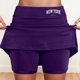 thumbnail image 2 of Falda culotte de talle medio para mujer: cintura elástica, bolsillos laterales, diseño fluido en capas, falda estampada informal para el verano., 2 of 5