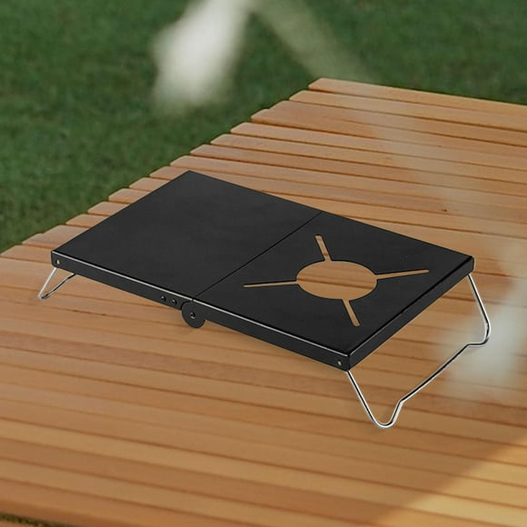 Escritorio para acampar perfecl Mesa plegable para acampar con orificio para estufas 25 cm x 11 cm x 34 cm