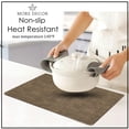 thumbnail image 4 of More Décor Faux Leather Placemats for Dining and Kitchen Table - Stain and Heat Resistant, Non Slip, Wipeable, Washable - Set of 4 - Brown, 4 of 7