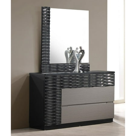 J&M Furniture Roma 3 Drawer Dresser and Mirror
