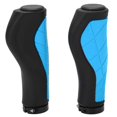 thumbnail image 2 of 1 par/set de empuñaduras para manillar de bicicleta con aleación de doble bloqueo, mango antideslizante para ciclismo, color azul y negro, 2 of 10