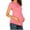 Pink, variant on Aofany Maternity Clothing Summer Women Maternity T-shirt Round Neck Short Sleeve Ruched Pregnant Tops
