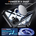 thumbnail image 3 of Étui Magnétique Conçu pour iPhone 16 Plus 6.7 Pouces Grade Militaire Robuste 360 Protection d'Écran Intégrée Compatible avec MagSafe Étui Transparente, 3 of 6
