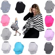 Nursing Cover, Car Seat Canopy, Shopping Cart, High Chair and Carseat Covers for Boys and Girls - Best Stretchy Infinity Scarf and Shawl - Multi Use Breast Feeding Cover Up