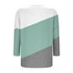 thumbnail image 5 of Camisas de otoño,Camiseta de mujer, cuello redondo, manga larga, informal, poliéster, estampado liso, corte regular para uso diario, sopatenor, 5 of 8
