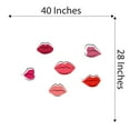 thumbnail image 4 of Danish Pastel Wall Decal Pastel Doodle Woman Lips Seamless Pattern Bedroom Wall Decal for Girls Cute Themed Room Décor - Size: 40 In x 28 In, 4 of 5