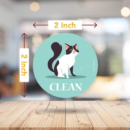 Dishwasher Magnet Clean Dirty Sign Kitchen Label For Home Organization Funny Clean Dirty Dishwasher Magnet Cat Accessories And Funny Cat Stuff Gifts Double Sided 3 5 Inch Circle Cartoon