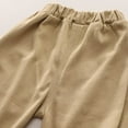 thumbnail image 5 of Toddler Girls Corduroy Pants 1-6 Years Kids Fall Winter Clothing Stretchy Cinched Bottom Jogger Pants with Pocket (2 Years, Khaki 02), 5 of 7