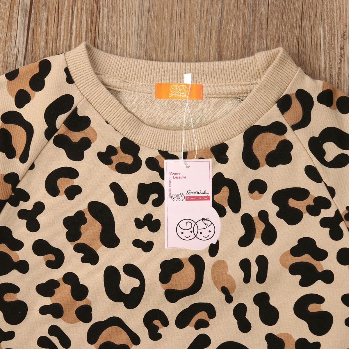 Toddler Kids Baby Girl Boy Autumn Clothes Long Sleeve Leopard Print Tops T Shirt Walmart