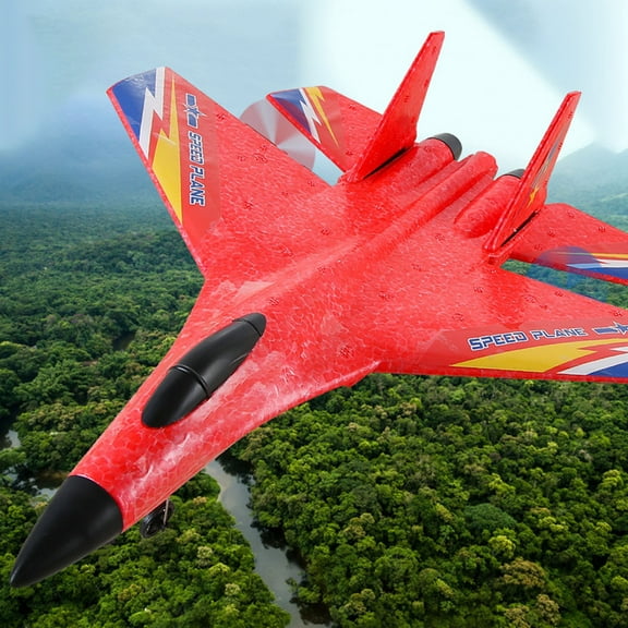 SPOORYYO Glider Airplane Remote Control Aircraft Drone with LED Lights and Automatic Flight Stabilization System