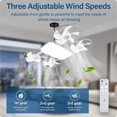 thumbnail image 4 of Kieccall LED Fan Light Remote Control E27 Socket High Power Foldable Wide Voltage Lamp for Home Ceiling, 4 of 5