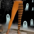 thumbnail image 5 of YOIAVAIOY Women's Halloween Leggings High Waisted Striped Legging Buttery Soft Ankle Length Yoga Pants Fashion Casual Holiday Bottom Orange XXL, 5 of 10