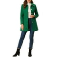thumbnail image 2 of INSPIRE CHIC Women's Winter Elegant Contrast Color Lapel Collar Long Trench Coat, 2 of 6