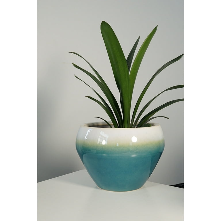 Better Homes & Gardens Milania Ceramic Reactive Finish Planter, 10 Better Homes & Gardens Milania Ceramic Reactive Finish Planter, 10