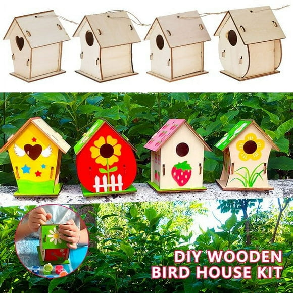 ZTOO DIY Bird House Kit Art Craft Wood Toys for Kids