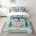 thumbnail image 2 of Erosebridal Cartoon Car Bedding Sets Twin Size,Happy Camping Comforter Sets with Sheets,Lodge Cabin Bed in a Bag Twin size,Breathable Boys Bedroom Decor,Reversible,7pcs, 2 of 6