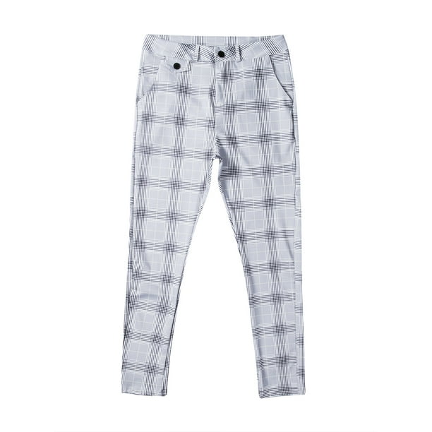 plaid cargo joggers