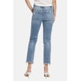 thumbnail image 6 of Flying Monkey - High Rise Slim Straight Jeans with Distressed Raw Hem (27" Inseam) - F5160, 6 of 8