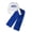 Blue, variant on hoksml Girls' 2-Piece Casual Outfit Letter Print Long Sleeve Tee and Cargo Pants, Versatile Tween Set