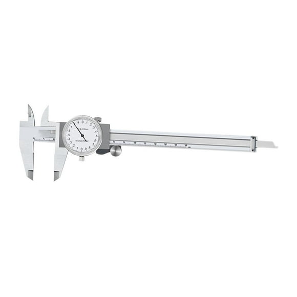 Calibrador de cuadrante de acero al carbono, preciso, versátil, profesional, resistente a golpes. 150 mm